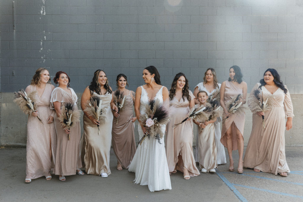 bride with her bridal party 