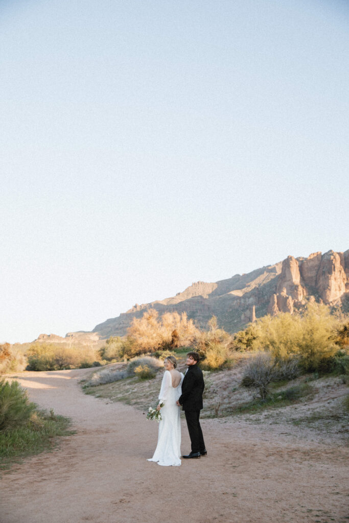 Elopement at The Superstition Mountains.