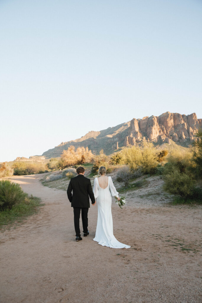 Elopement at The Superstition Mountains.