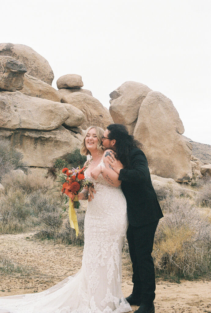 Intimate wedding in Joshua Tree California 