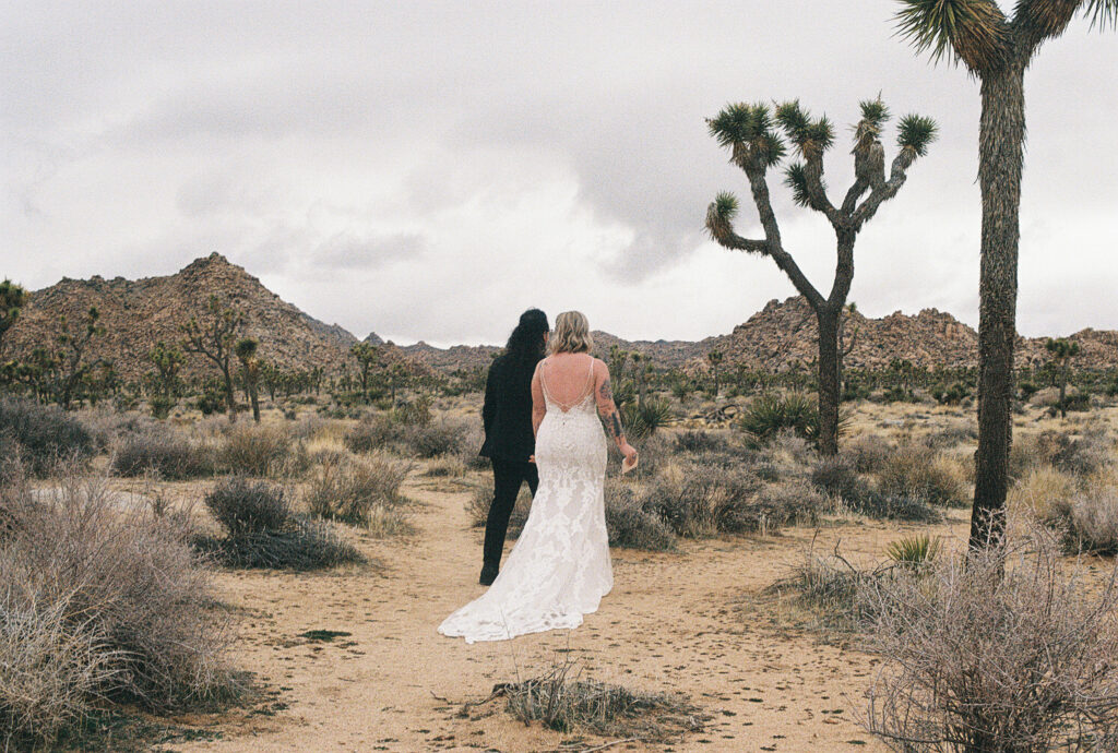 Intimate wedding in Joshua Tree California 