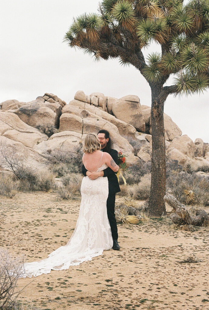 Intimate wedding in Joshua Tree California 