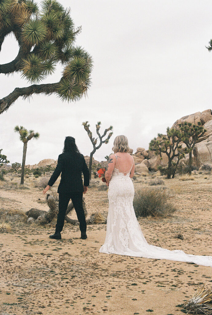 Intimate wedding in Joshua Tree California 