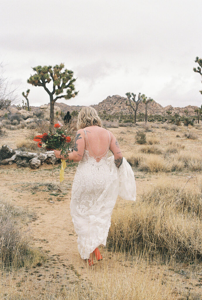 Intimate wedding in Joshua Tree California 