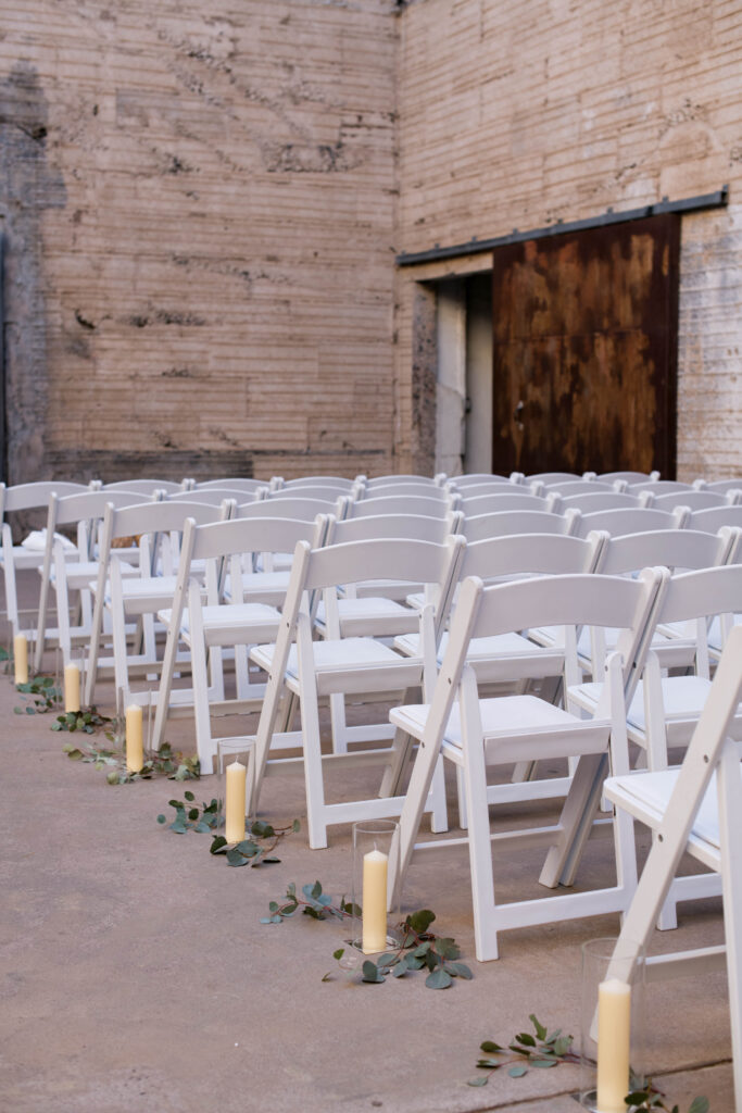Ceremony details at The Icehouse in Downtown Phoenix 