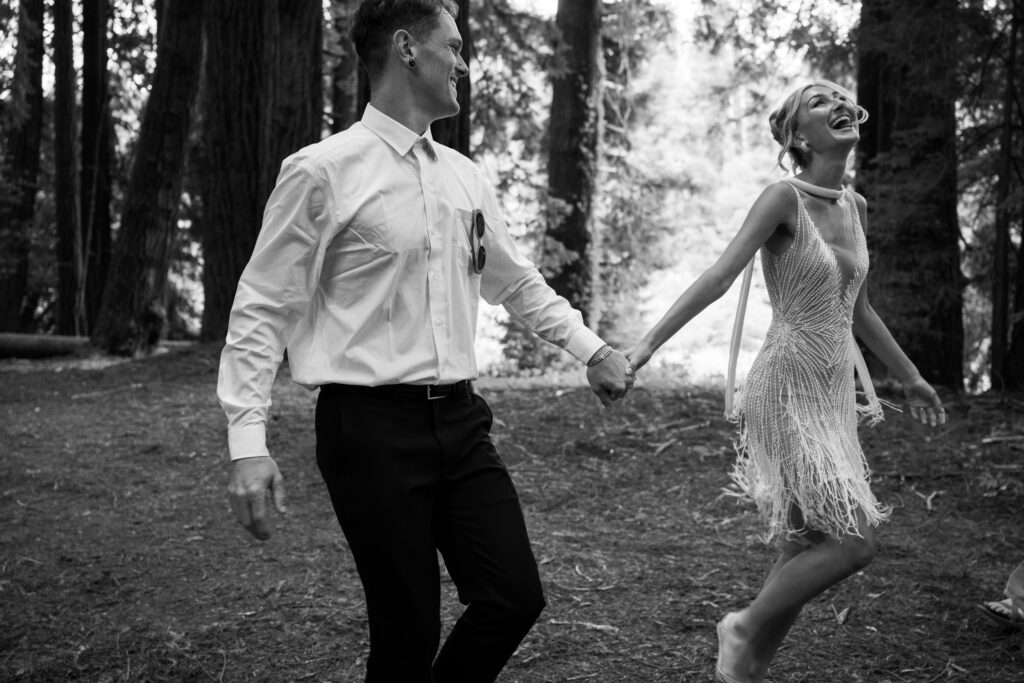 a non-traditional redwoods elopement