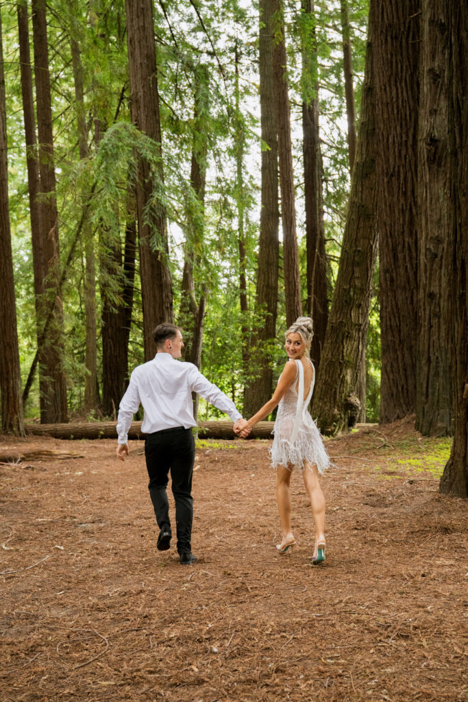 a non-traditional redwoods elopement