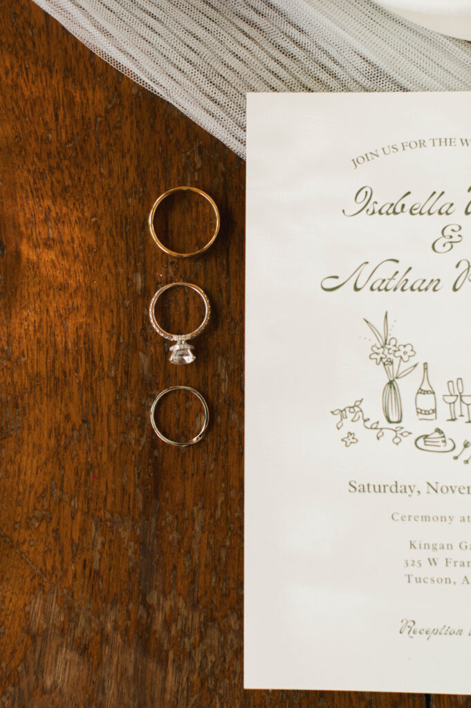 wedding details at Kingan Gardens