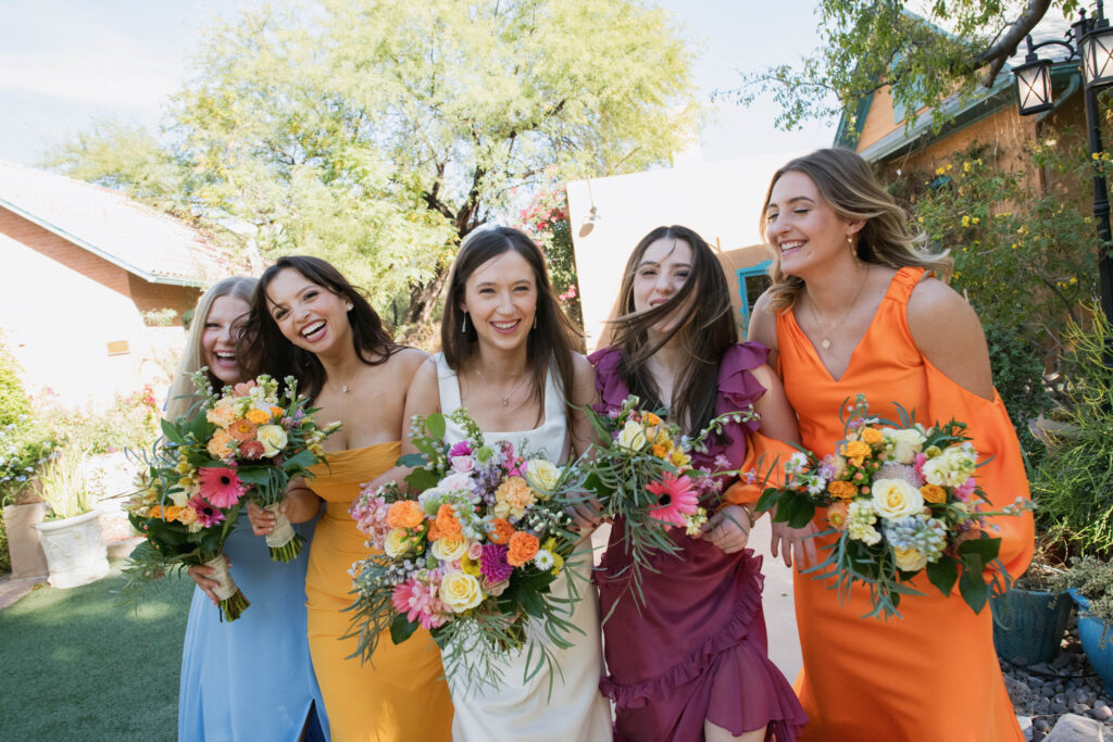 bridal party portraits at Kingan Gardens