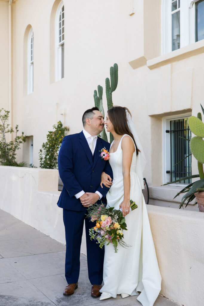 bride and groom portraits at Kingan Gardens
