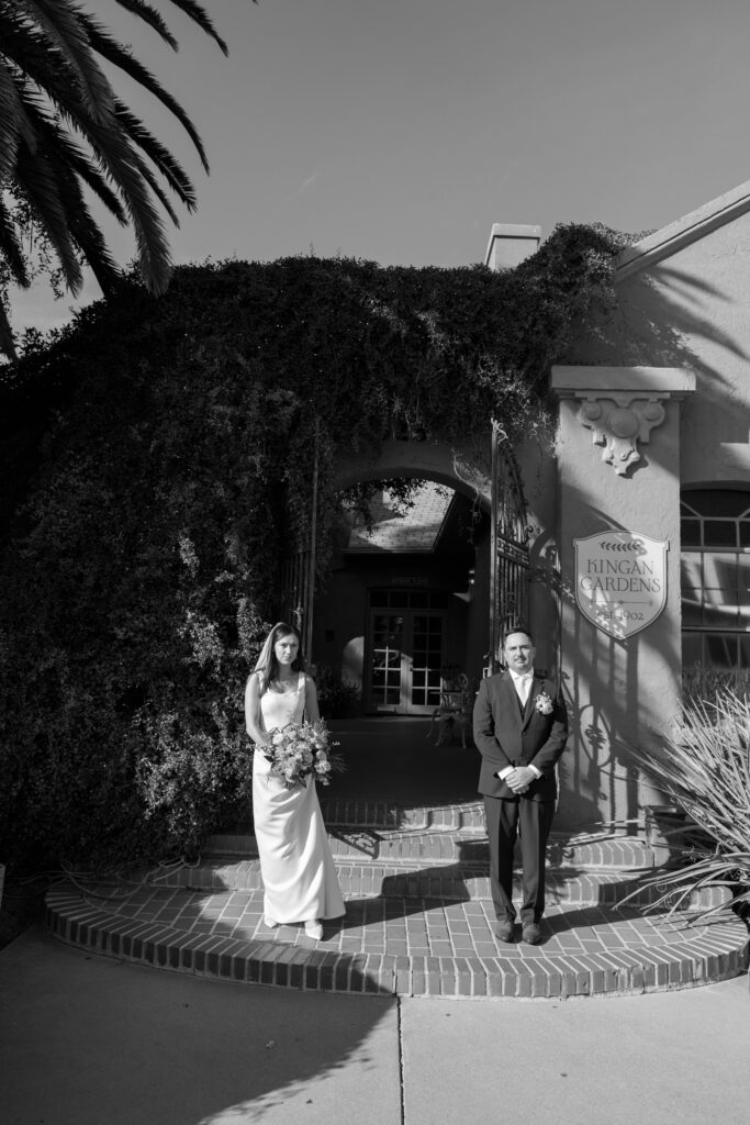 bride and groom portraits at Kingan Gardens