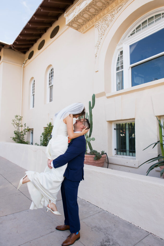 bride and groom portraits at Kingan Gardens