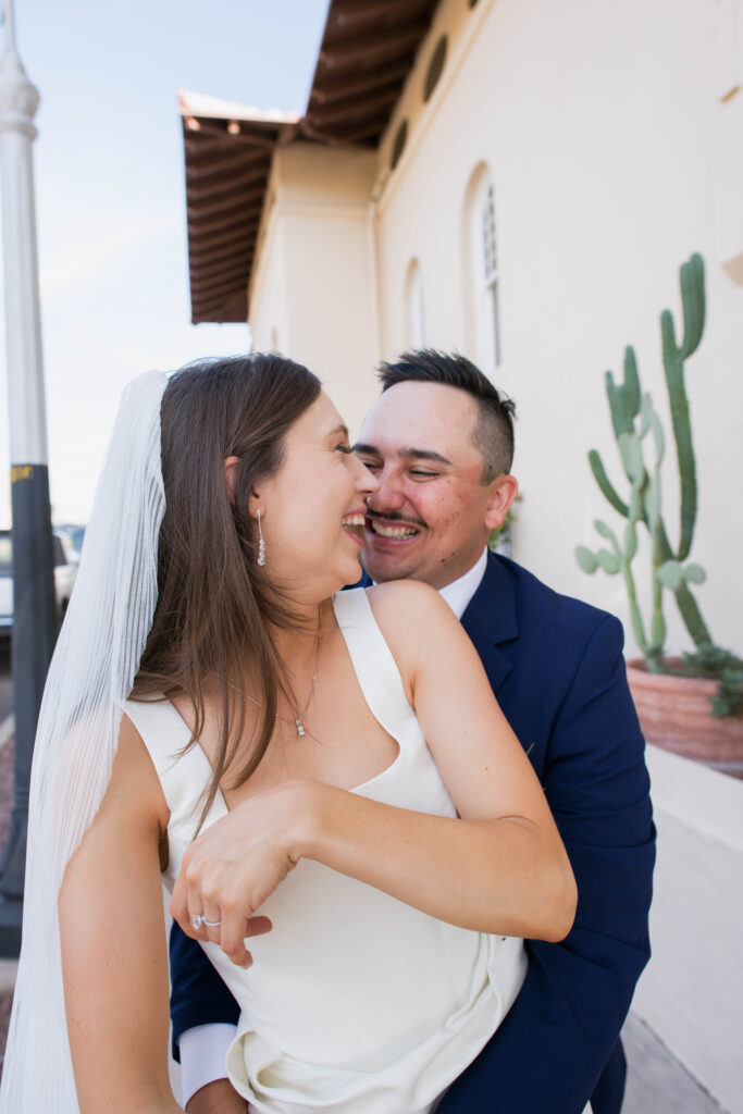 bride and groom portraits at Kingan Gardens