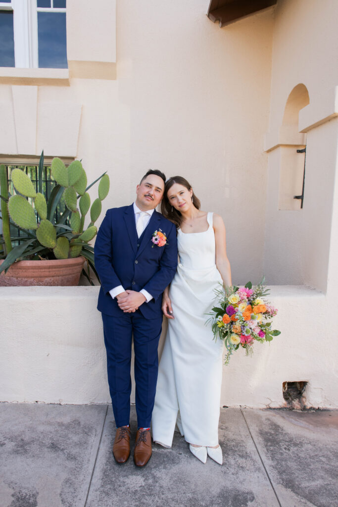 bride and groom portraits at Kingan Gardens