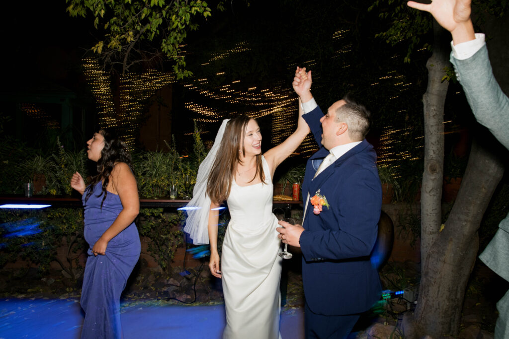 bride and groom dancing 