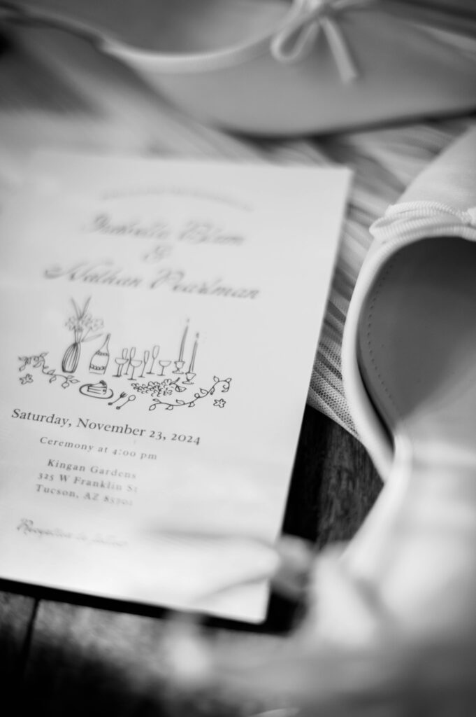 wedding details at Kingan Gardens