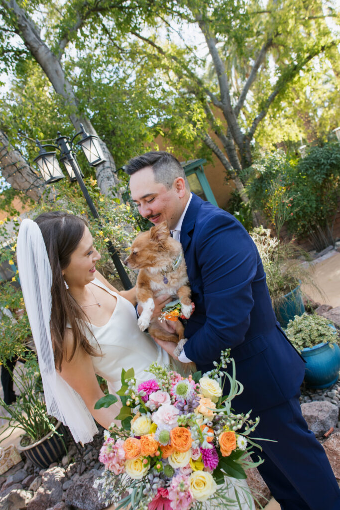 bride and groom portraits at Kingan Gardens
