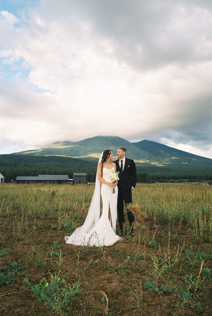 couple posing in flagstaff arizona